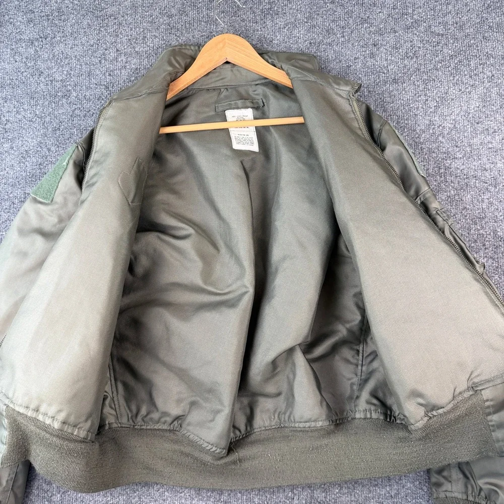 VTG 80s Alpha Industries CWU-36/P Flyers Jacket Mens Large Military Bomber Green